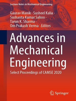 cover image of Advances in Mechanical Engineering